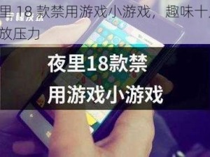 夜里 18 款禁用游戏小游戏，趣味十足，释放压力