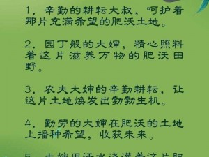 大婶的肥沃土地为何如此神奇？探索其背后的奥秘