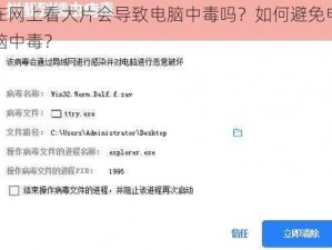 在网上看大片会导致电脑中毒吗？如何避免电脑中毒？