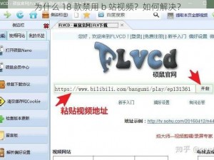 为什么 18 款禁用 b 站视频？如何解决？