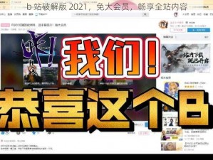 b 站破解版 2021，免大会员，畅享全站内容