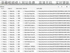 草莓视频成人网站免费，高清无码，实时更新