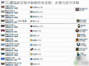 泰拉瑞亚锯木台制作全攻略：步骤与技巧详解