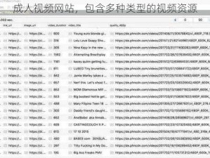 成人视频网站，包含多种类型的视频资源