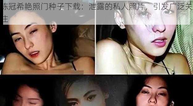 陈冠希艳照门种子下载：泄露的私人照片，引发广泛关注