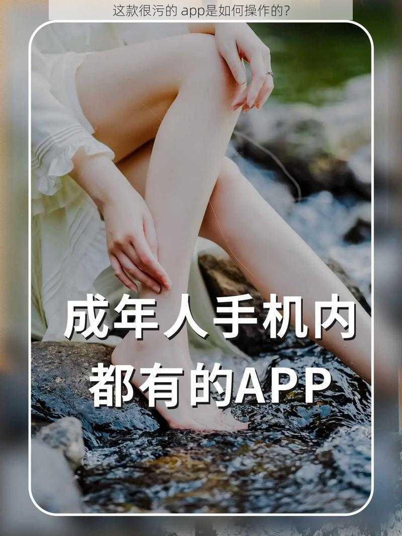 这款很污的 app是如何操作的？