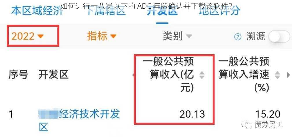 如何进行十八岁以下的 ADC 年龄确认并下载该软件？