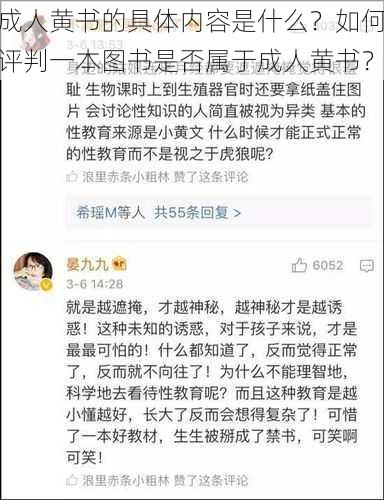 成人黄书的具体内容是什么？如何评判一本图书是否属于成人黄书？