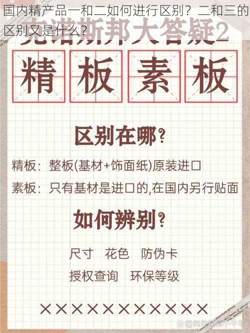 国内精产品一和二如何进行区别？二和三的区别又是什么？