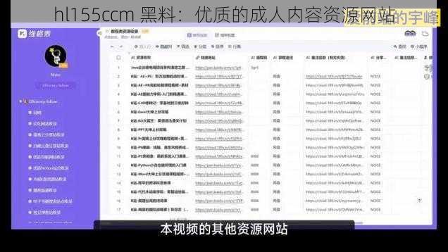 hl155ccm 黑料：优质的成人内容资源网站