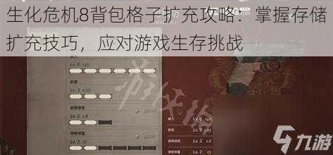 生化危机8背包格子扩充攻略：掌握存储扩充技巧，应对游戏生存挑战