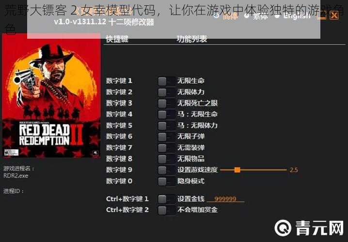 荒野大镖客 2 女幸模型代码，让你在游戏中体验独特的游戏角色