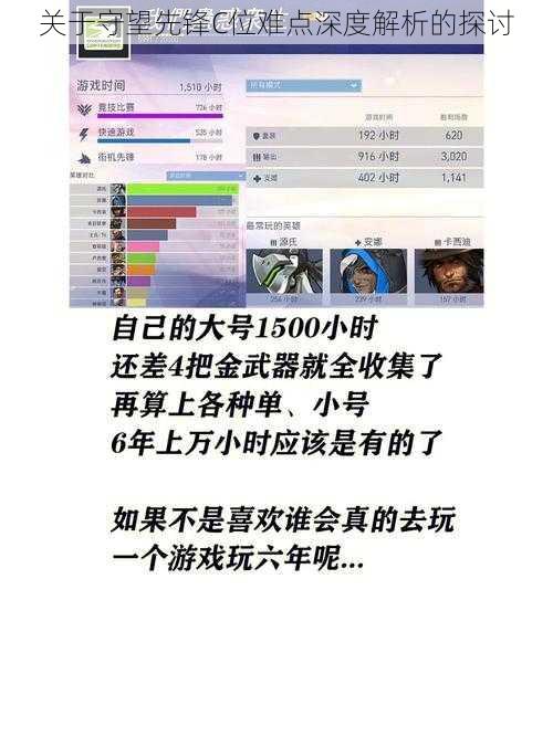 关于守望先锋C位难点深度解析的探讨