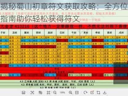 揭秘蜀山初章符文获取攻略：全方位指南助你轻松获得符文