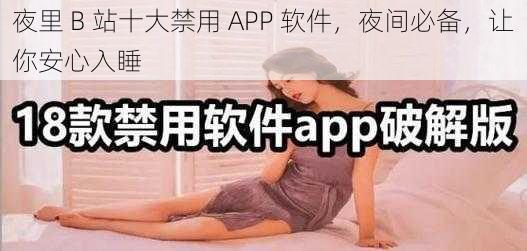 夜里 B 站十大禁用 APP 软件，夜间必备，让你安心入睡