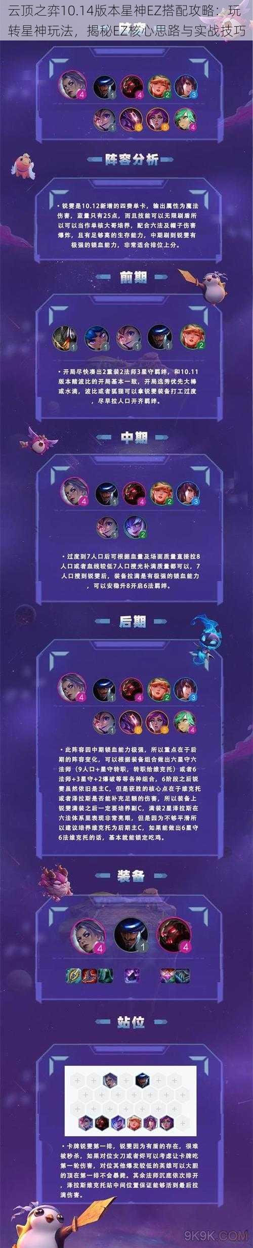 云顶之弈10.14版本星神EZ搭配攻略：玩转星神玩法，揭秘EZ核心思路与实战技巧