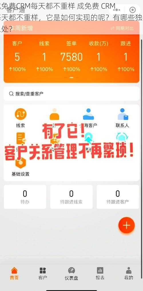成免费CRM每天都不重样 成免费 CRM 每天都不重样，它是如何实现的呢？有哪些独特之处？