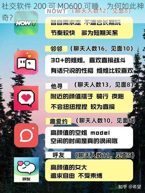 社交软件 200 可 MO600 可睡，为何如此神奇？