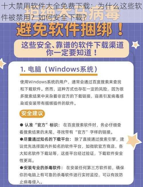 十大禁用软件大全免费下载：为什么这些软件被禁用？如何安全下载？