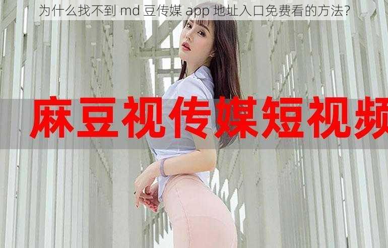 为什么找不到 md 豆传媒 app 地址入口免费看的方法？