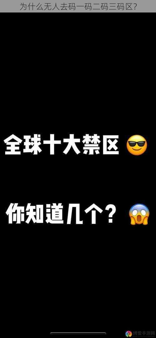 为什么无人去码一码二码三码区？