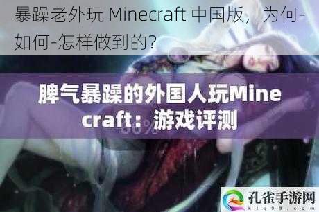 暴躁老外玩 Minecraft 中国版，为何-如何-怎样做到的？