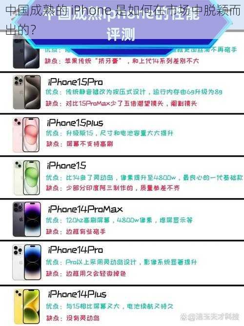 中国成熟的 iPhone 是如何在市场中脱颖而出的？