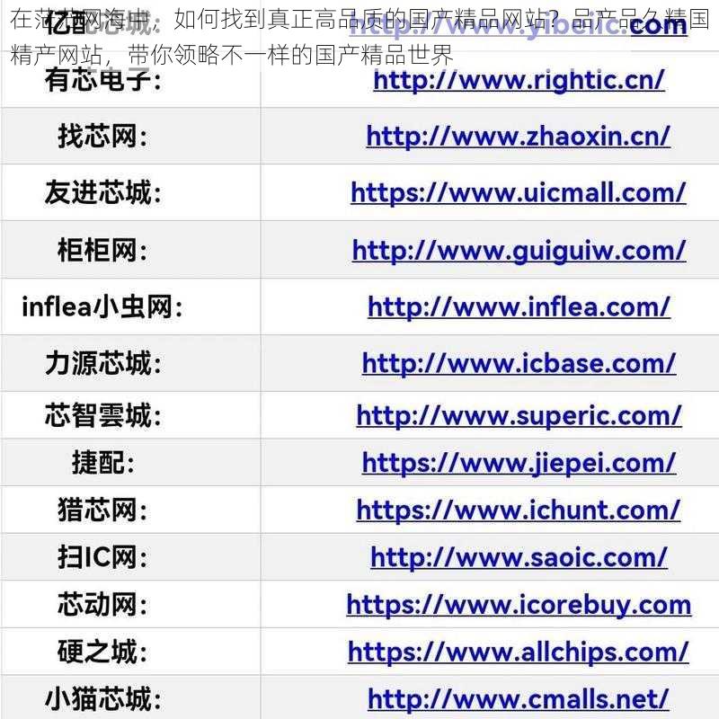 在茫茫网海中，如何找到真正高品质的国产精品网站？品产品久精国精产网站，带你领略不一样的国产精品世界